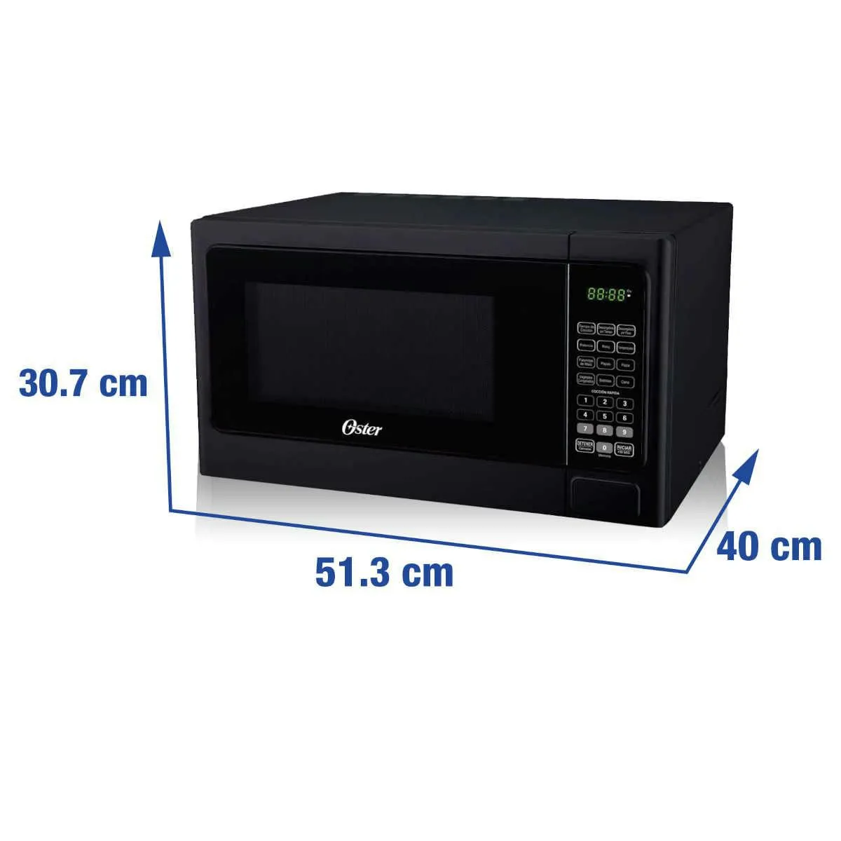 Horno de Microondas Oster 1.1 Pies Cúbicos Negro OGMM41012