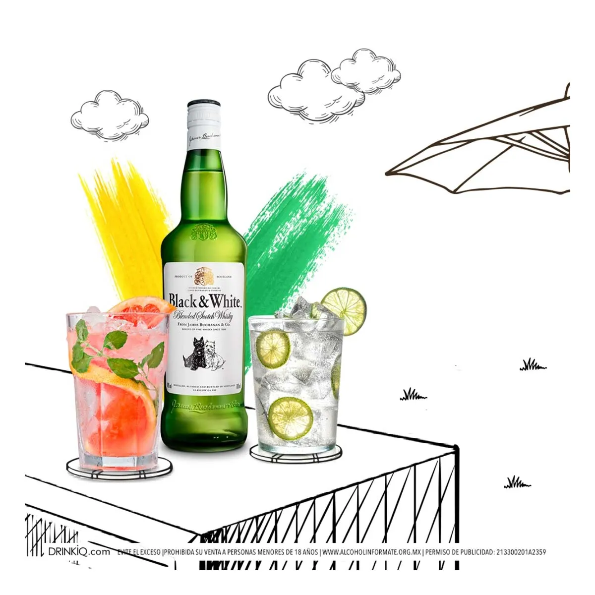 Whisky Black & White Original Blended Scotch 700ml